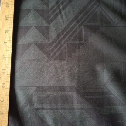 Very Subtle Green on Black Art Deco REVERSIBLE Cotton/Rayon Lawn from Japan - Image 4