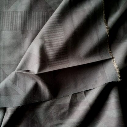 Very Subtle Green on Black Art Deco REVERSIBLE Cotton/Rayon Lawn from Japan - Image 6